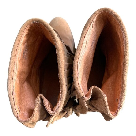 Zara Fringed booties with platform lug soles size 40 - Picture 8 of 15